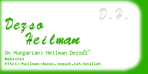 dezso heilman business card